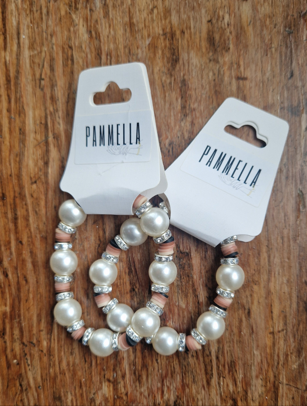 Cocoa Pearl Stack Bracelet