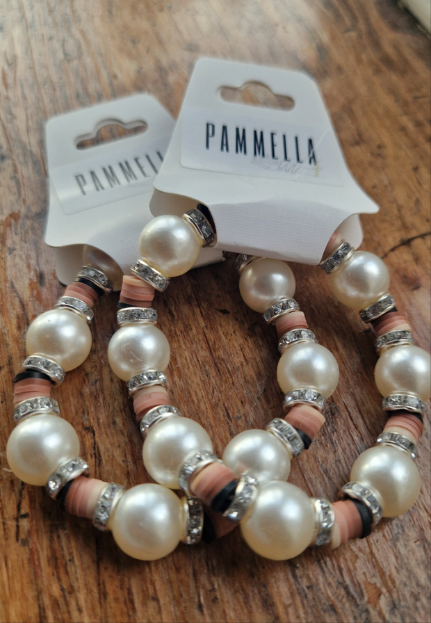 Cocoa Pearl Stack Bracelet
